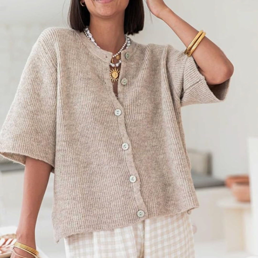 Jasmine™ Half-Sleeve Knitted Cardigan