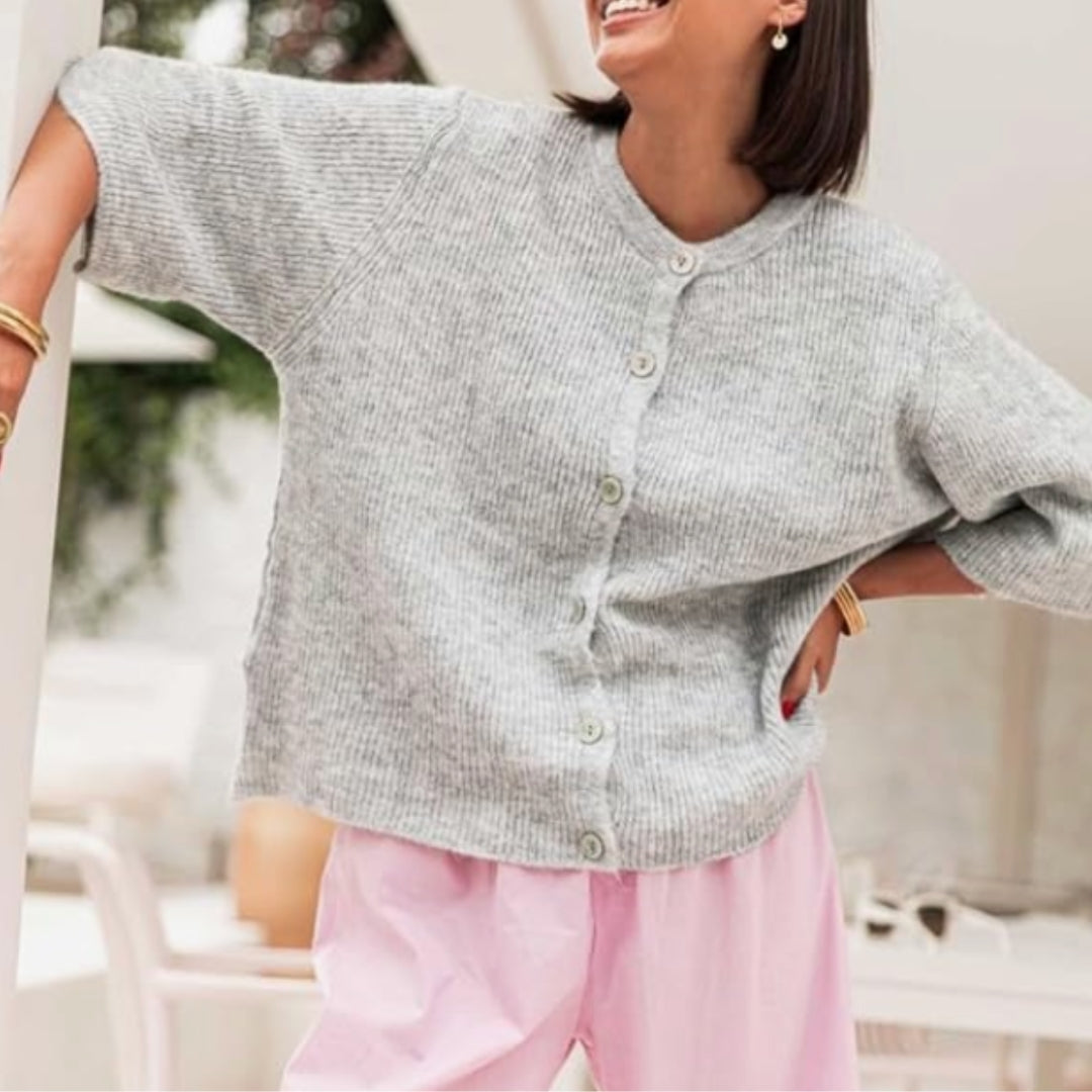 Jasmine™ Half-Sleeve Knitted Cardigan