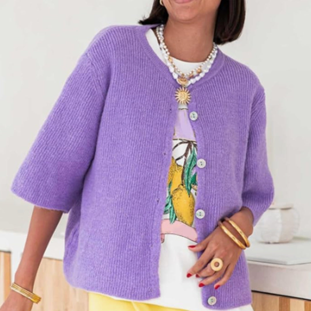 Jasmine™ Half-Sleeve Knitted Cardigan
