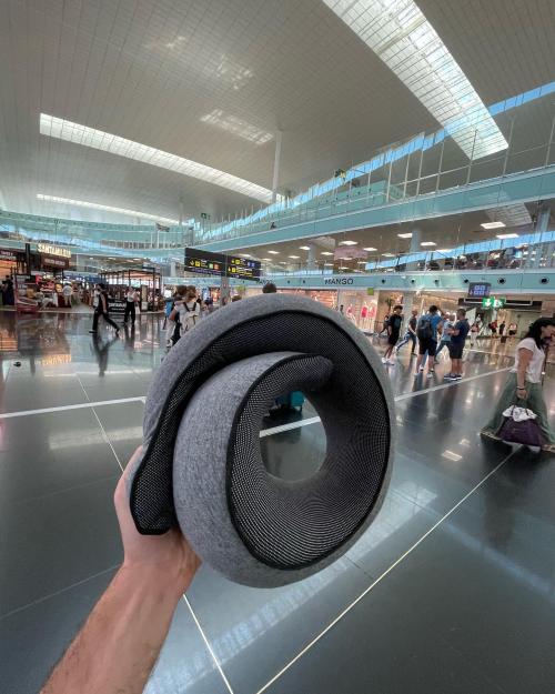 AeroEase© Memory Foam Travel Pillow