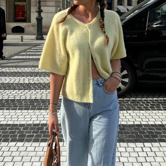 Jasmine™ Half-Sleeve Knitted Cardigan